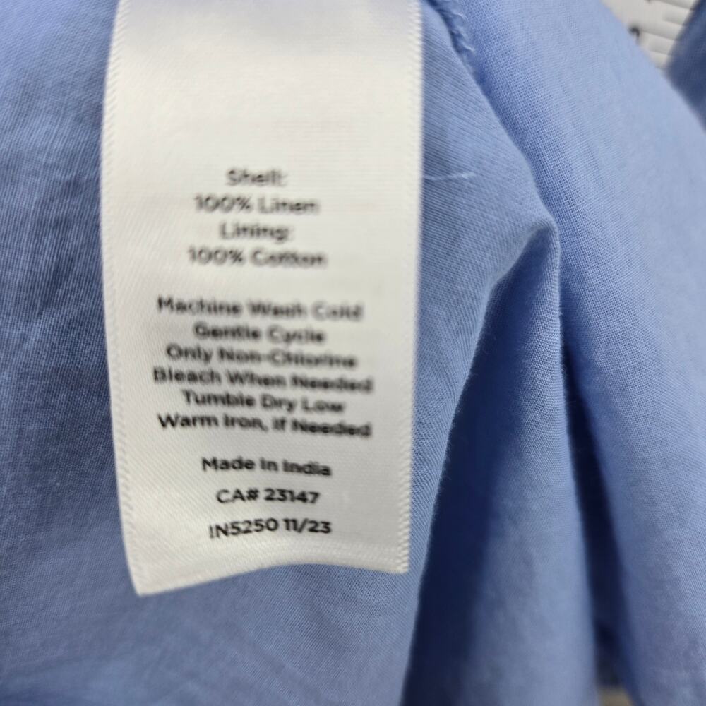 Talbots Coastal Quiet Luxury Timeless Lagenlook Old Money Linen Midi Dress 16W - Picture 9 of 12
